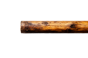 Natural wooden log with a rustic texture on a transparent background png