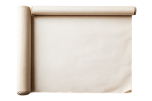 Blank craft paper scroll for art and design projects png
