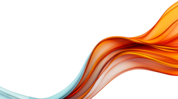 Flowing abstract waves in vibrant colors on a transparent background png
