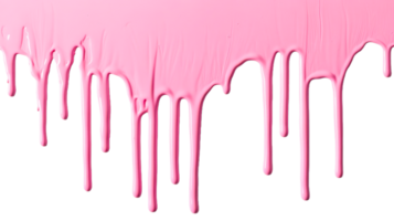 Dripping pink paint with a smooth texture on a transparent background png