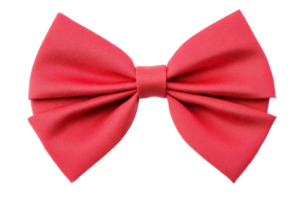 Red bow tie elegance for formal events, cut out transparent png