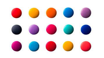Collection of Colorful Spheres on Black Background, cut out transparent png
