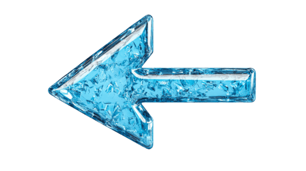freccia, blu ghiaccio bloccare pointer direzione cursore navigazione , tagliare su trasparente png