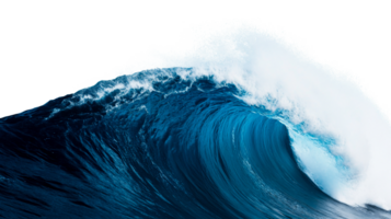 Ocean wave cresting with power and force, ocean current, cut out transparent png