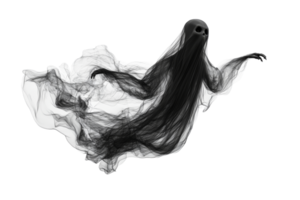 Ghostly apparition floats eerie design figure, cut out transparent png