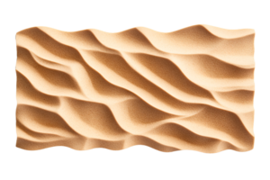 Sand texture background with wave pattern, cutout transparent png