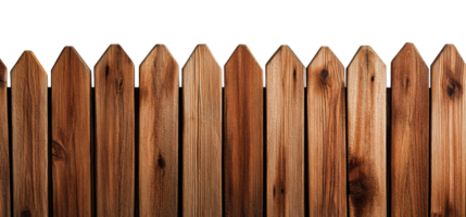 Rustic wooden fence texture background with copy space, cut out transparent png
