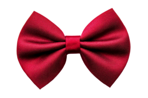 Red silk formal bow tie for suit, dinner jacket, tux, cut out transparent png