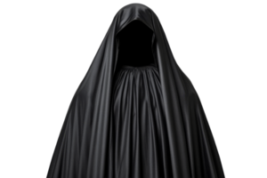 Grim Reaper's cloak, draped in flowing folds, mysterious, cut out transparent png