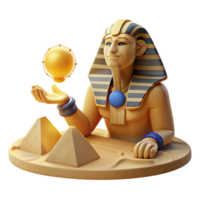 stunning rustic A cunning Sphinx, posing a riddle to a traveler in the desert, illuminated by the harsh midday sun, in an ancient Egyptian art style exclusive png