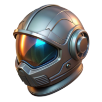 serene abstract A close-up of a futuristic helmet, reflecting a desolate, alien landscape. Dystopian style, high contrast lighting genuine png