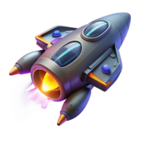 magnificent minimalist A futuristic spaceship flying through a nebula, glowing engines, sleek design exclusive png