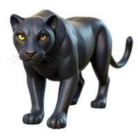 impressive creative A sleek black panther prowling through the darkness, low-key lighting, dramatic style, detailed png