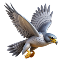 elegant modern A soaring falcon diving towards its prey, aerial view, dramatic lighting, dynamic style, genuine png