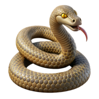 beautiful creative A coiled rattlesnake ready to strike, desert setting, harsh lighting, intense style, authentic png