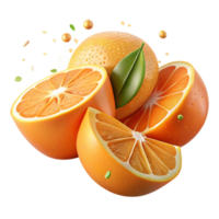 wonderful vintage Tangerine Orange Citrus Slices Isolated Element with Transparent Background and Juicy Detail authentic png