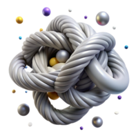 dramatic creative Tangled String with Knots Closeup Cutout high quality png