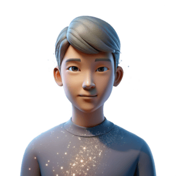 utöver det vanliga abstrakt porträtt av en person upplösande in i partiklar av ljus, eterisk och abstrakt stil, mjuk glöd hög upplösning png