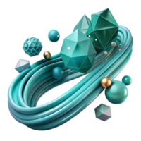dramatic artistic Teal Abstract Data Stream Isolated Element with Transparent Background high quality png
