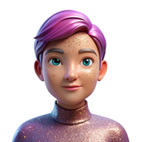 magnificent modern Portrait of a person with their face covered in glitter, glamorous and sparkling style, bright studio lighting professional png