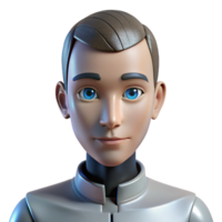 magnificent rustic A humanoid robot with realistic skin and expressive eyes, portrait style, uncanny valley effect professional png