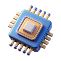 maravilloso moderno un de cerca de un pastilla con intrincado circuitos, alto detalle, técnico ilustración estilo profesional png