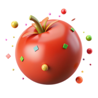 serene artistic Tomato Red Ripe Isolated on Transparent Background high resolution png