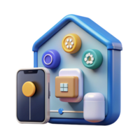 vibrant vintage A smart home interface controlling various devices, minimalist design, user interface design style high quality png