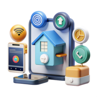 dramatic contemporary A smart home interface controlling various devices, minimalist design, user interface design style high quality png