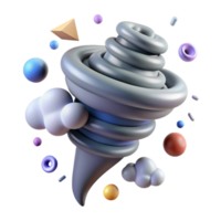 stunning modern Tornado Swirling Cutout with Gray Clouds authentic png