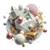impressive rustic Top View Harmony of Chaos Element Transparent Background professional png