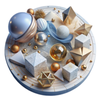 beautiful rustic Top View Harmony of Chaos Element Transparent Background authentic png