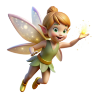 magnificent abstract A mischievous pixie with shimmering wings, sprinkling pixie dust from its fingertips, creating a trail of sparkling light. Soft lighting, whimsical style high quality png