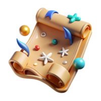 dramatic minimalist Treasure Map Cutout with X Marks the Spot exclusive png