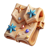 elegant contemporary Treasure Map Cutout with X Marks the Spot high quality png