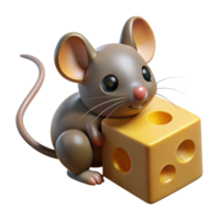 vibrant artistic A tiny field mouse nibbling on a piece of cheese, lit by a single shaft of light, depicted in a charming children's book illustration style exclusive png