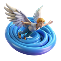 stunning rustic A whimsical depiction of Icarus, his wings melting as he falls towards the ocean, depicted as a swirling vortex below. Vibrant, Fauvist style genuine png
