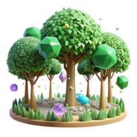 magnificent abstract Tree Canopy Lush Green Summer View Transparent Background authentic png