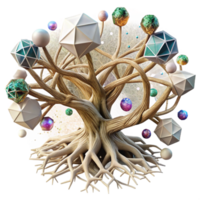 vibrant rustic Tree Root System Intricate Network Transparent Background premium png