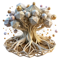 beautiful artistic Tree Root System Intricate Network Transparent Background exclusive png