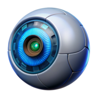 extraordinary classic A hyperrealistic close-up of a bionic eye with intricate circuitry, illuminated by a cool blue light, in a cyberpunk style detailed png