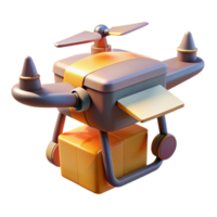 magnificent abstract A stylized, low-poly model of a futuristic drone delivering a package, illuminated by warm, afternoon sunlight, in a minimalist style professional png