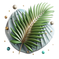 extraordinary vintage Tropical Palm Leaf with Shadow Isolated Element genuine png