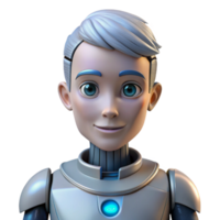elegant minimalist A highly detailed, photorealistic render of a humanoid robot with realistic skin and hair, illuminated by soft studio lighting premium png
