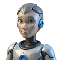 impressive artistic A highly detailed, photorealistic render of a humanoid robot with realistic skin and hair, illuminated by soft studio lighting authentic png
