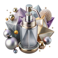 lindo minimalista vintage perfume atomizador com prata terminar Cortar fora transparente fundo png