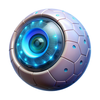 dramático contemporâneo uma biônico olho com intrincado circuitos e uma brilhando aluno, iluminado de uma macio, direcional luz, dentro uma cyberpunk, biomecânico estilo 4k png