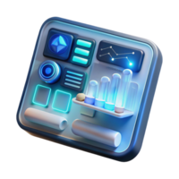 vibrant contemporary A close-up of a futuristic touchscreen interface displaying complex data visualizations, illuminated by a bright, white light, in a user interface design style 4K png