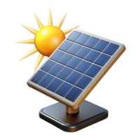 vibrant abstract A solar panel array absorbing the sun's energy, illuminated by bright sunlight, in a photorealistic, environmental technology style professional png