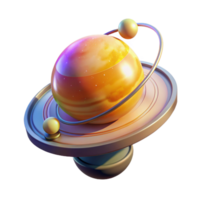 stunning classic A holographic projection of the solar system rotating slowly, illuminated by a realistic sun, in an educational visualization style detailed png